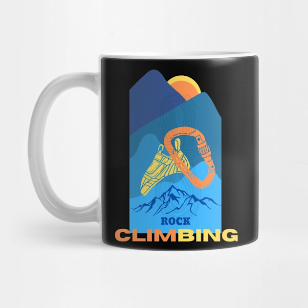 rock climbing retro style by lmdesignco